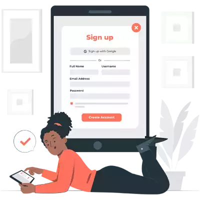 sign up login page